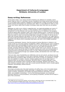Referencing and Bibliography Guidance Notes