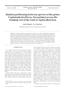 Habitat partitioning between species of the genus