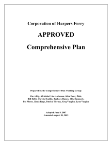Comprehensive Plan - Town of Harpers Ferry