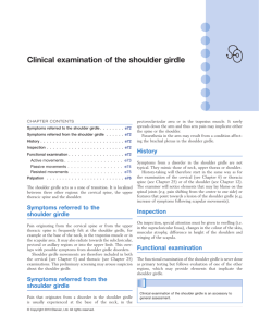 Clinical examination of the shoulder girdle