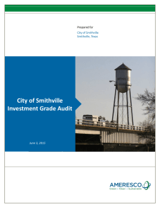 City of Smithville Investment Grade Audit