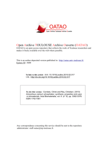 Amorphous calcium phosphates - OATAO (Open Archive Toulouse