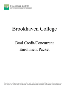Dual Credit Enrollment Packet