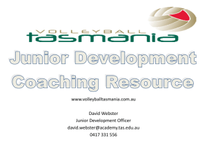 Coach resource pack - Volleyball Tasmania