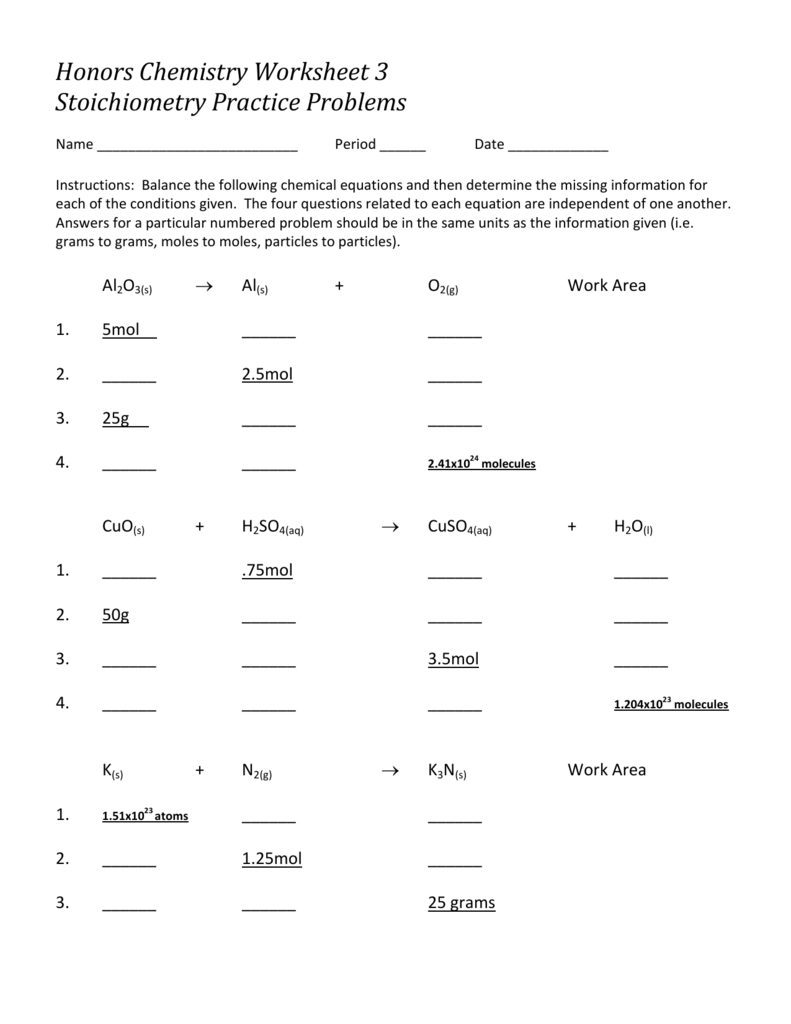 honors-chemistry-stoichiometry-worksheet-answers-isquu