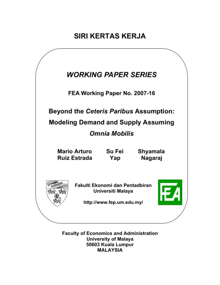 Siri Kertas Kerja Working Paper Series