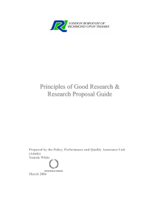 Principles of Good Research & Research Proposal Guide