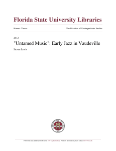 "Untamed Music": Early Jazz in Vaudeville