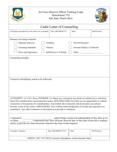 Cadet Letter of Counseling