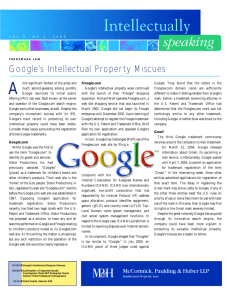 G oogle 's Intellectual Property Miscues