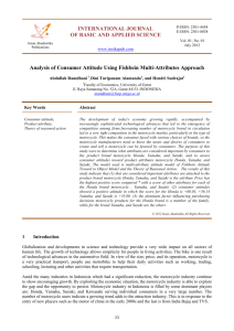 Analysis of Consumer Attitude Using Fishbein Multi