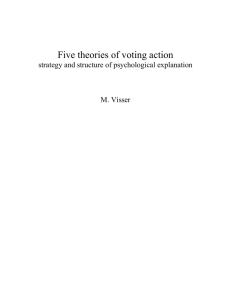 Five theories of voting action: strategy and structure of psychological