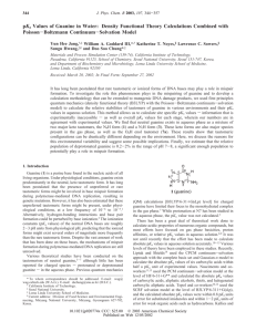pKa Values of Guanine in Water - American Chemical Society