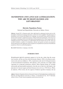 handedness and language lateralization: why are we