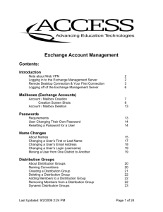 Exchange Account Management