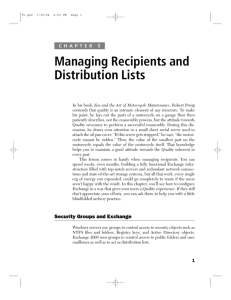 Managing Recipients and Distribution Lists