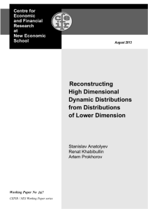 Reconstructing High Dimensional Dynamic Distributions from