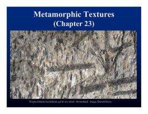 Metamorphic Textures (C 23)