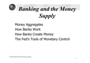 Banking and the Money Supply