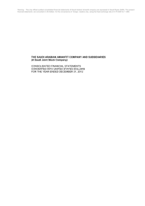 consolidated financial statements 2012 (in usd)