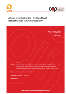 Women in the Arab Spring – the Case of Egypt Political