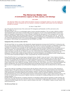 The McCarran-Walter Act (Print)