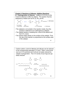 Chapter 6: Reactions of Alkenes: Addition Reactions 6.1