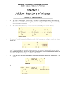 Chapter 5 Addition Reactions of Alkenes