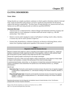 Chapter 12 EATING DISORDERS