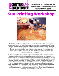 Sun Printing Workshop - The Center of Creativity