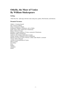 Othello, the Moor of Venice By William