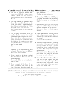 Conditional Probability Worksheet 1 - Answers