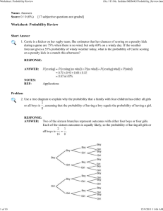 Worksheet: Probability Review
