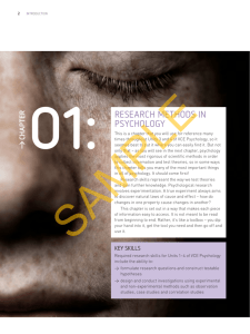CHAPTER 01: RESEARCH METHODS IN PSYCHOLOGY