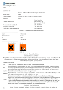 Material Safety Data Sheet Iodine MSDS# 11400 Section 1