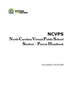 Last Updated: 05/26/2008 - North Carolina Virtual Public School