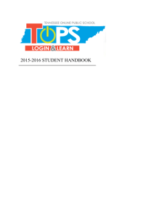 2015-2016 student handbook - Tennessee Online Public School