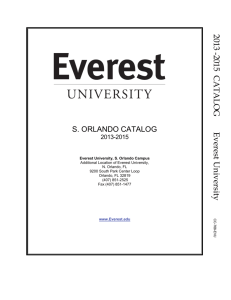 2013 -2015 CATALOG Everest University