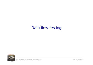 Data flow testing