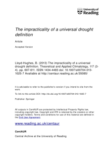 The impracticality of a universal drought definition