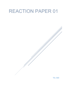 Reaction paper 01