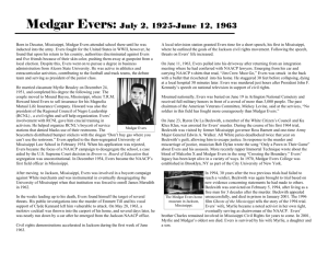 Medgar Evers: July 2, 1925