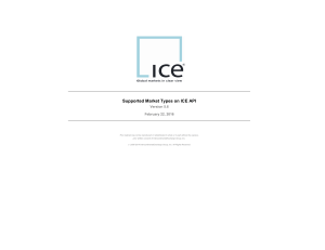 Supported Market Types on ICE API