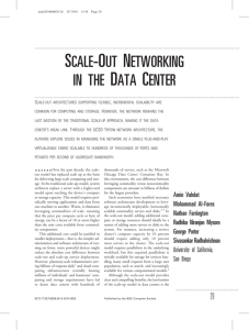 SCALE-OUT NETWORKING IN THE DATA CENTER