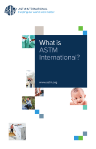 "What is ASTM International" Pamphlet