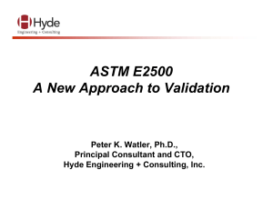 ASTM E2500 A New Approach to Validation