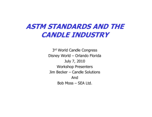 ASTM Standards and the Candle Industry