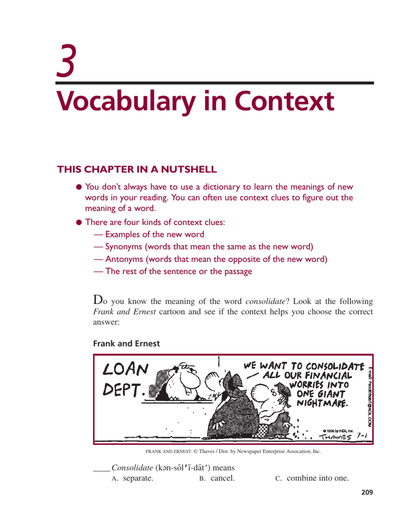 Vocabulary In Context