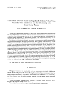 Seismic risk of circum-Pacific earthquakes: II. Extreme values using