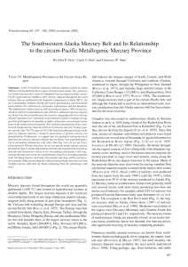 The Southwestern Alaska Mercury Belt and Its Relationship to